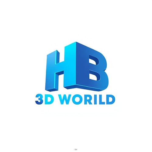 AI Design for "hb 3d world" this logo 3d printer business to use