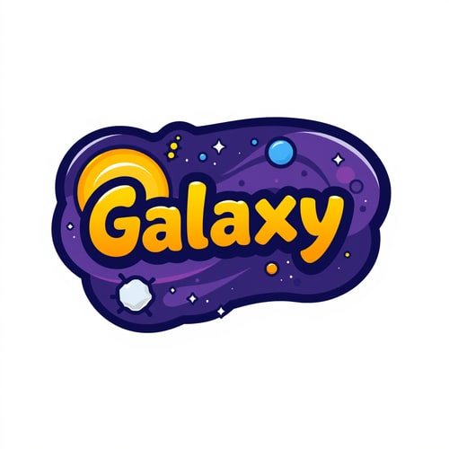 AI Design for Add a text name Cartoon Galaxy