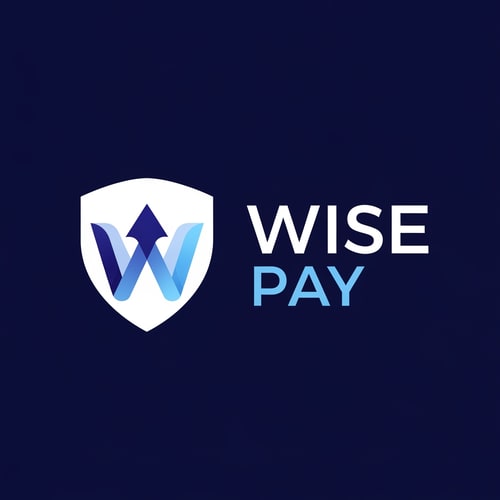 AI Design for Design a modern, minimalistic logo for a premium digital banking brand named Wise Pay. Create a clean, geometric symbol representing intelligence, financial growth, and secure transactions. Use sleek lines, subtle gradients, and a balanced, professional layout. Include a refined wordmark with bold, futuristic sans-serif typography. The overall mood should feel trustworthy, innovative, and high-end—perfect for a fintech banking company