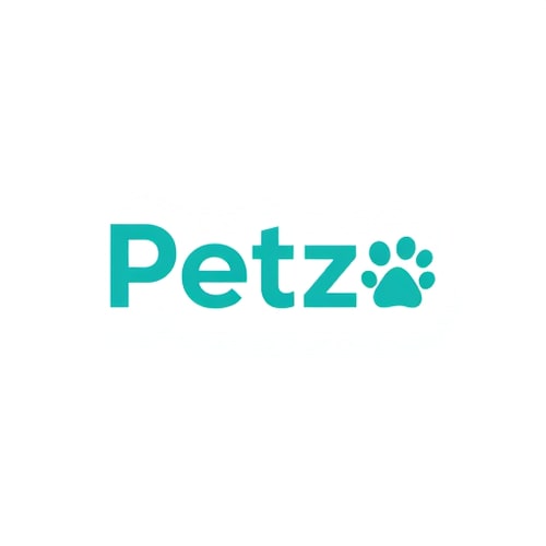 AI Design for Logo design for a premium pet care app called ‘Petzo’. The wordmark is in bold rounded sans-serif font, teal color (#1ABC9C), with the letter ‘O’ replaced by a minimal paw print icon. Clean, modern, minimal, flat design, suitable for mobile app icon and web use, white background, subtle playful yet premium vibe