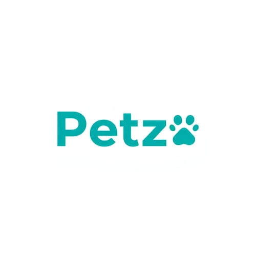 AI Design for Logo design for a premium pet care app called ‘Petzo’. The wordmark is in bold rounded sans-serif font, teal color (#1ABC9C), with the letter ‘O’ replaced by a minimal paw print icon. Clean, modern, minimal, flat design, suitable for mobile app icon and web use, white background, subtle playful yet premium vibe