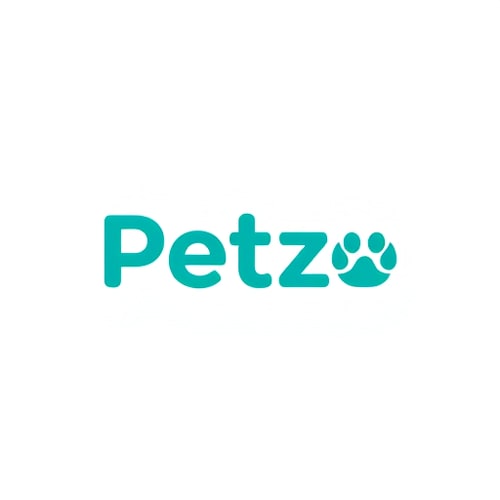 AI Design for Logo design for a premium pet care app called ‘Petzo’. The wordmark is in bold rounded sans-serif font, teal color (#1ABC9C), with the letter ‘O’ replaced by a minimal paw print icon. Clean, modern, minimal, flat design, suitable for mobile app icon and web use, white background, subtle playful yet premium vibe