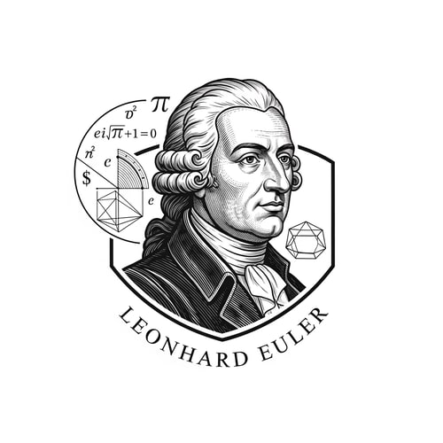 AI Design for a pictorial logo of Leonhard Euler