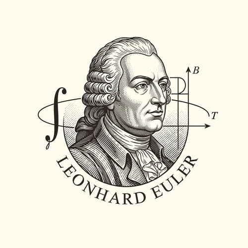 AI Design for a pictorial logo of Leonhard Euler
