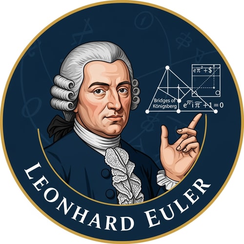 AI Design for a pictorial logo of Leonhard Euler