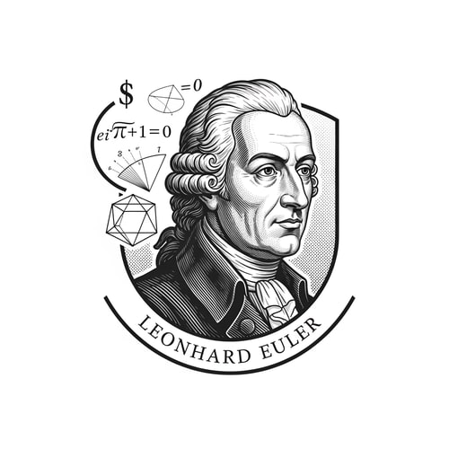 AI Design for a pictorial logo of Leonhard Euler