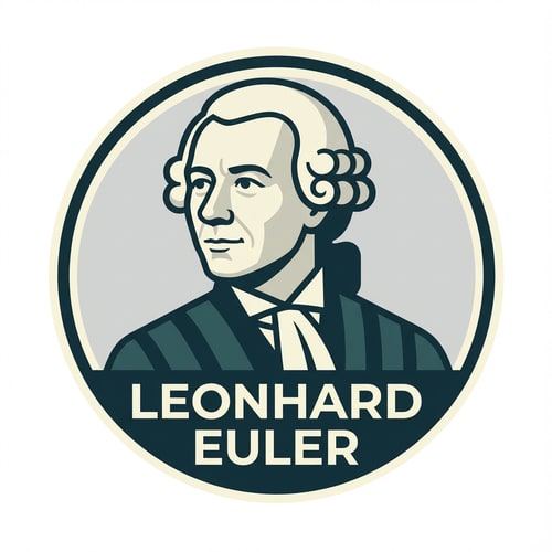 AI Design for a vector logo of Leonhard Euler