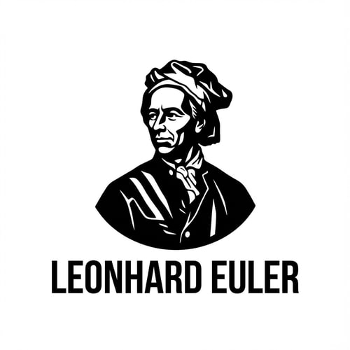AI Design for a vector logo of Leonhard Euler