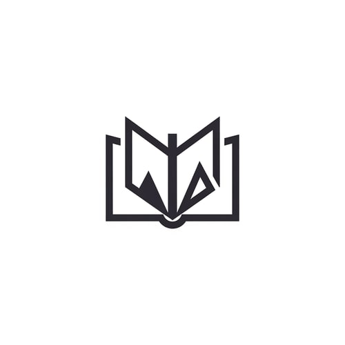 AI Design for A modern and minimal book logo