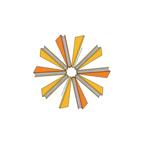 AI Design for . یه لوگو طراحی کن. چند کتاب مثل اشعه خورشید باشن و وکتور و مینیمال