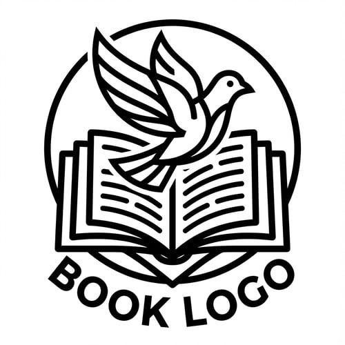 AI Design for a dove book logo