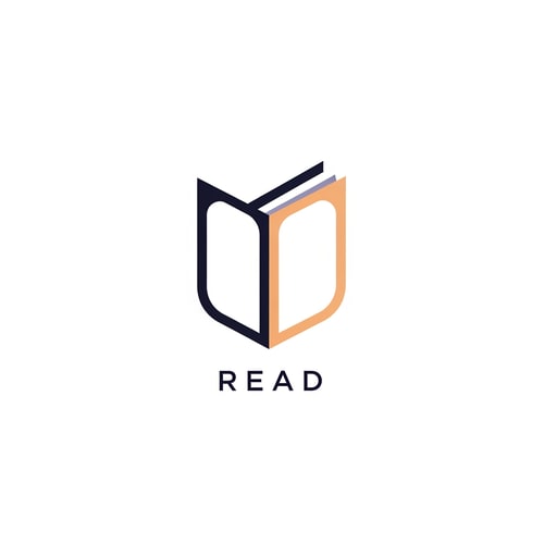 AI Design for A modern and minimal book logo