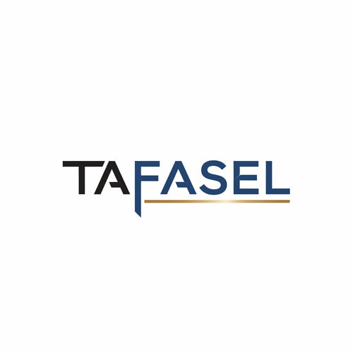 AI Design for Design a modern, minimalist wordmark logo for a general contracting company named “TAFASEL”.

The logo must be text-based only, using the word TAFASEL as the full logo.
Focus on the first letter “T” by giving it a subtle, clever modification that reflects construction or engineering (e.g., structural balance, beam alignment, modular connection, or architectural form), without making it complex or decorative.
The “T” should feel integrated, strong, and slightly distinctive, but still clean and professional.

Style & Direction:

Minimalist, corporate, high-end
Clean geometry, sharp edges, precise spacing
Inspired by engineering, structure, and stability
No icons, no symbols, no extra graphics — only typography

Colors:

Use deep, rich tones (not light colors) such as:
Dark navy
Charcoal black
Deep steel blue
Subtle metallic gold accent (optional, very minimal)
Avoid bright or washed-out colors

Background:

Pure white background only

Typography:

Custom sans-serif or geometric font
Balanced letter spacing
Slight bold weight to reflect strength and reliability

Output:

Centered composition
High resolution
Flat design (no mockups, no shadows, no textures)
Clean vector-style appearance
