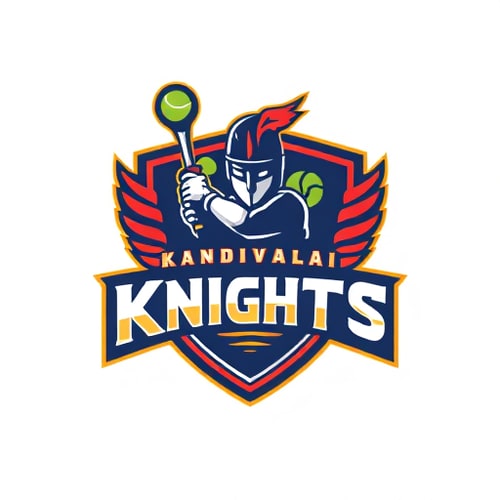 AI Design for generate a cricket team logo for Kandivali Knightslogo will be based on tennis cricket 