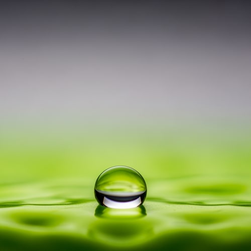 AI Design for water drop gray and background in green and parrot green