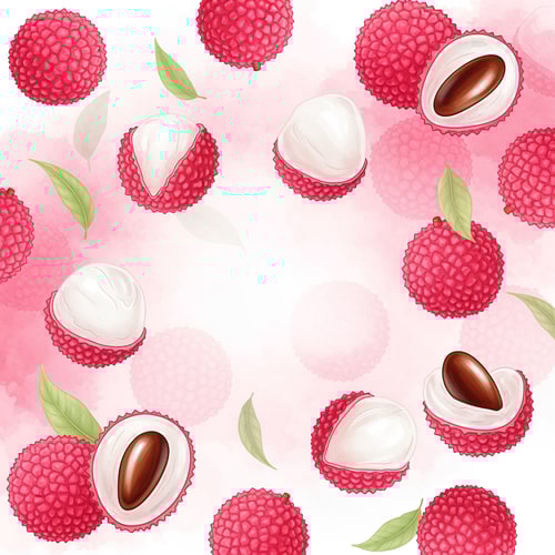AI Design for Lychee Flavored lable background
