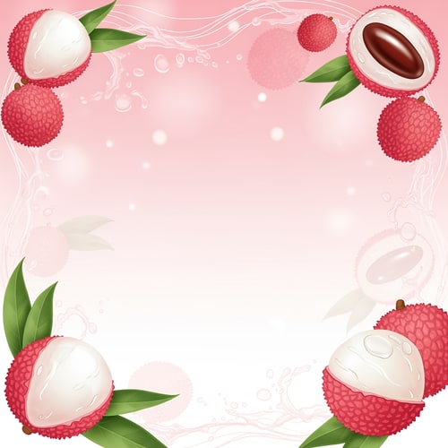 AI Design for Lychee Flavored lable background