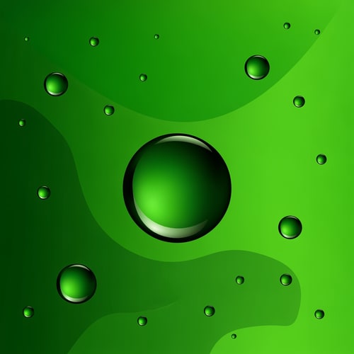 AI Design for Fine water droplets A macro-focused, minimalist composition with sharp clarity on the water elements, A vibrant palette consisting of deep green and bright parrot green, Crisp HDR lighting that enhances the luminosity and reflective quality of the mist, Modern vector graphic design style featuring smooth gradients and clean professional lines, Maintain a strictly stylized vector aesthetic with no photographic elements or noise, A seamless background blending intense green and parrot green tones.