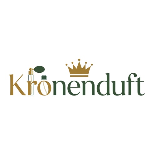 AI Design for Please make a logo for my perfume brand, Brand name Kronenduft
Typography logo, Add Crown & perfume bottle