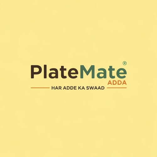 AI Design for I want to make a Food & logo (Minimal & Simple)
"PlateMate Adda"
Tagline:- Har Adde Ka Swaad

Concept:- 2 Dost beth ke khana kha street par beth ke khana kha rahe hain aur table alg alg tarhe ki dish hain jaise burgur, pizza, noodles.
Cartoon character