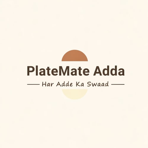 AI Design for I want to make a Food & logo (Minimal & Simple)
"PlateMate Adda"
Tagline:- Har Adde Ka Swaad

Concept:- 2 Dost beth ke khana kha street par beth ke khana kha rahe hain aur table alg alg tarhe ki dish hain jaise burgur, pizza, noodles.
Cartoon character