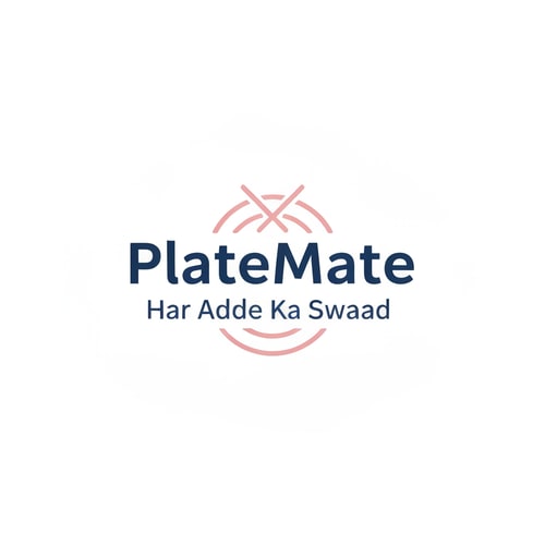 AI Design for I want to make a Food & logo (Minimal & Simple)
"PlateMate Adda"
Tagline:- Har Adde Ka Swaad

Concept:- 2 Dost beth ke khana kha street par beth ke khana kha rahe hain aur table alg alg tarhe ki dish hain jaise burgur, pizza, noodles.
Cartoon character