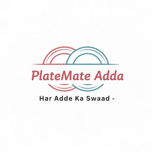 AI Design for I want to make a Food & logo (Minimal & Simple)
"PlateMate Adda"
Tagline:- Har Adde Ka Swaad

Concept:- 2 Dost beth ke khana kha street par beth ke khana kha rahe hain aur table alg alg tarhe ki dish hain jaise burgur, pizza, noodles.
Cartoon character