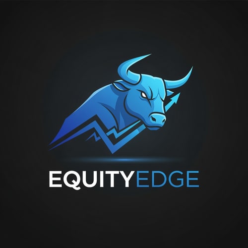 AI Design for make a logo of EquityEdge for stck market company make a sign of bull like share msarket