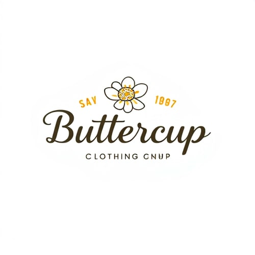 AI Design for  Design a logo for my clothing brand " Buttercup"