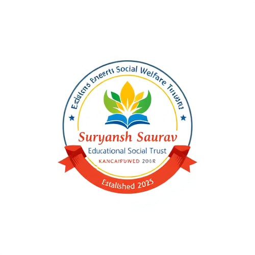 AI Design for A Educational Logo of "suryansh saurav educational social welfare trust" address "Kanchanpur" Established year "2025"