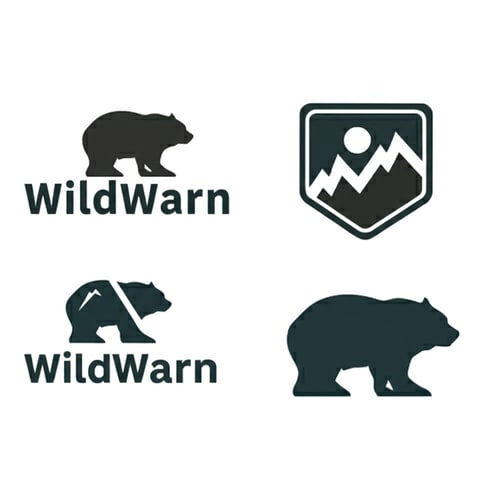 AI Design for Design a modern, minimal yet powerful logo for WildWarn, a digital platform that alerts outdoor adventurers to nearby wildlife such as bears and mountain lions.

Logo Style:

Clean, contemporary, tech-meets-nature feel

Bold silhouettes (bear, cougar, or mountain shapes) combined with strong typography

Smart negative space or geometric integration of wildlife + mountain/outdoor elements

Professional and trustworthy, not cartoonish

Requirements:

Provide 3–4 unique concepts exploring different directions:

Bear or cougar silhouette integrated with the letter W

Mountain ridge or sun rising behind clean WildWarn wordmark

Badge-style emblem (shield/hexagon) with bold outdoor vibe

Minimal icon version for app/website favicon

Must scale well for:

Website header (full lock-up)

App icon / favicon

Print & embroidery (monochrome)

Deliverables: AI or SVG vector files + high-resolution PNGs (transparent)

Include color palette + font names for future use

Test legibility on both light and dark backgrounds

Overall Feel:
Think National Park meets modern tech brand — bold, adventurous, but still clean and simple for digital use.