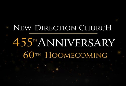 AI Design for Design a luxurious anniversary celebration banner for a milestone church event.Specifications:Resolution: Minimum 8K (7680 × 4320 px) or higher for crisp large-format printingBanner Size: 16 × 8 feet (aspect ratio must be maintained)Background: Elegant solid black base with a subtle gradient or depth effectTypography: Refined, highly legible fonts in white and gold for a timeless celebratory lookContent to Include:“New Direction Church”“45th Anniversary”“60th Homecoming”Layout: Step-and-repeat scatter pattern, well-spaced, ensuring visibility in event photographyAccents: Light dusting of sparkles or star effects across the banner—not limited to the edges—adding a festive but classy touchFonts: Use elegant serif or modern refined sans-serif; all text must be clear in photosLogo: Not available, so text will be the primary design focusDeliverables:Print-ready file (AI, EPS, or outlined-vector PDF)High-resolution PNG/JPG proof for quick approvalsAll fonts converted to outlines or includedGoal:A sophisticated, high-resolution anniversary banner that photographs beautifully, enhances the prestige of the milestone event, and remains sharp even on large-format printing.