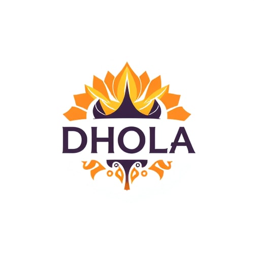 AI Design for MAKE LOGO OF NAME DHOLA BRAND