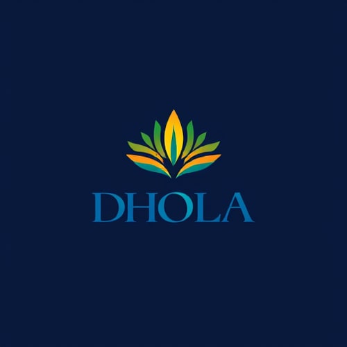 AI Design for MAKE ASTHATIC LOGO OF NAME DHOLA BRAND