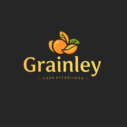 AI Design for i have company of dry fruits name as grainley please create a premium logo
don't use this fruits and all as symbol, dont use fruits