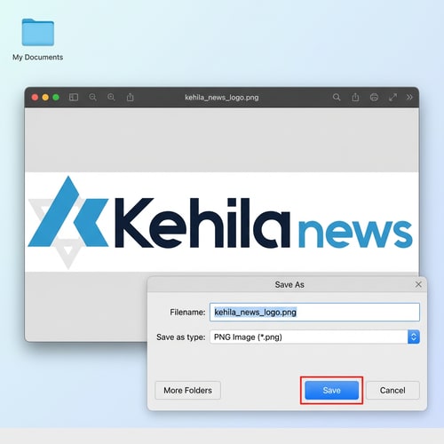 AI Design for how to save the logo