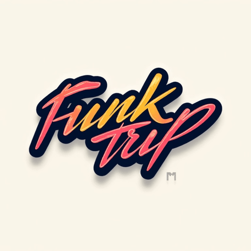 AI Design for Create a logo for a brand called funktrip that features flowing typography