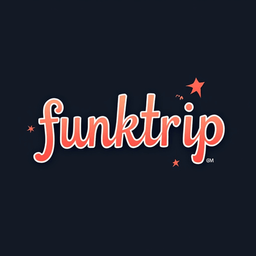 AI Design for Create a logo for a brand called funktrip that features flowing typography