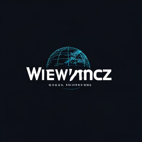 AI Design for Create a modern logo for WWNewz, a global news and blogging website. Use minimalist typography combined with a small abstract globe element integrated into the text. Keep the style clean, flat, and professional with black and blue colors.