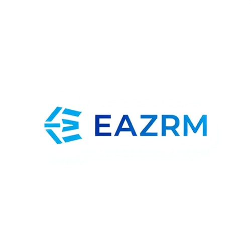AI Design for create a logo, A sleek and modern logo design for EAZY CRM, a professional software that helps companies manage sales follow-ups. The design should feel trustworthy, innovative, and corporate, using a blue gradient as the primary color palette to symbolize reliability, technology, and growth. The typography should be clean and bold, conveying confidence and professionalism. Optionally, include a subtle abstract icon or symbol that represents connection, workflow, or progress, integrated with or placed alongside the company name. The overall style should be minimalistic, scalable, and versatile, suitable for both digital platforms and print branding,focus on E and C