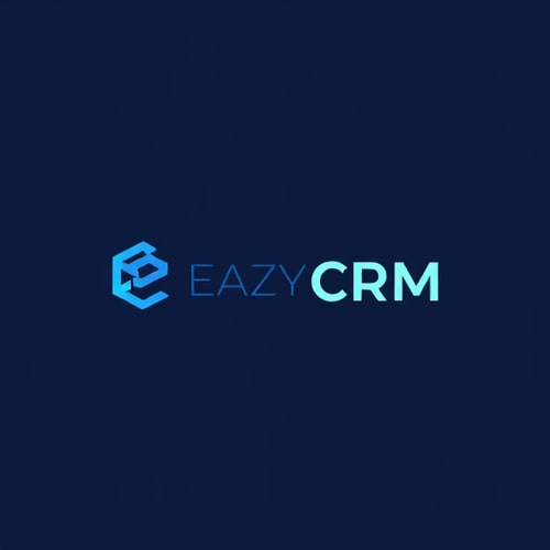 AI Design for create a logo, A sleek and modern logo design for EAZY CRM, a professional software that helps companies manage sales follow-ups. The design should feel trustworthy, innovative, and corporate, using a blue gradient as the primary color palette to symbolize reliability, technology, and growth. The typography should be clean and bold, conveying confidence and professionalism. Optionally, include a subtle abstract icon or symbol that represents connection, workflow, or progress, integrated with or placed alongside the company name. The overall style should be minimalistic, scalable, and versatile, suitable for both digital platforms and print branding,focus on E and C
