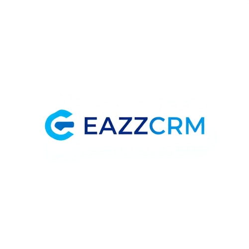 AI Design for create a logo, A sleek and modern logo design for EAZY CRM, a professional software that helps companies manage sales follow-ups. The design should feel trustworthy, innovative, and corporate, using a blue gradient as the primary color palette to symbolize reliability, technology, and growth. The typography should be clean and bold, conveying confidence and professionalism. Optionally, include a subtle abstract icon or symbol that represents connection, workflow, or progress, integrated with or placed alongside the company name. The overall style should be minimalistic, scalable, and versatile, suitable for both digital platforms and print branding,focus on E and C