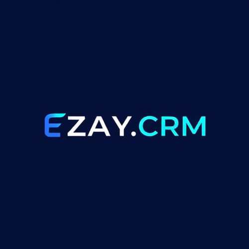 AI Design for create a logo, A sleek and modern logo design for EAZY CRM, a professional software that helps companies manage sales follow-ups. The design should feel trustworthy, innovative, and corporate, using a blue gradient as the primary color palette to symbolize reliability, technology, and growth. The typography should be clean and bold, conveying confidence and professionalism. Optionally, include a subtle abstract icon or symbol that represents connection, workflow, or progress, integrated with or placed alongside the company name. The overall style should be minimalistic, scalable, and versatile, suitable for both digital platforms and print branding,focus on E and C