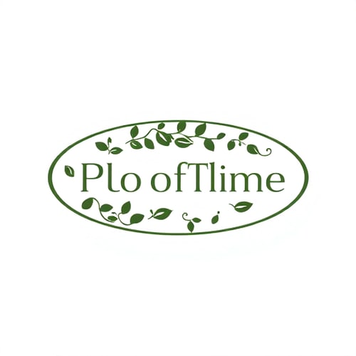 AI Design for An oval-shaped vine with leaves.