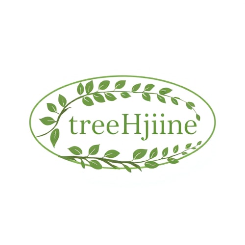 AI Design for An oval-shaped vine with leaves.