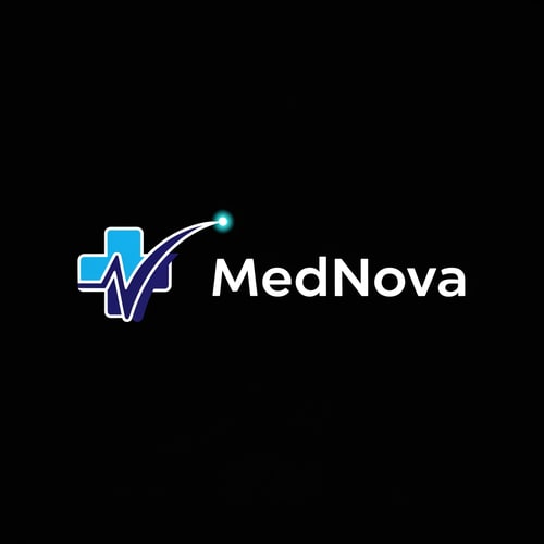 AI Design for Design a modern, professional healthcare logo for a brand named “MedNova”, optimized for use on a black or very dark background.
The logo should feel clean, futuristic, and trustworthy, suitable for a medical hospital, healthcare platform, or health-tech company.
Incorporate a medical symbol such as a cross, heartbeat line, stethoscope, or abstract human-care icon, subtly blended with a modern tech-inspired element to represent innovation and progress.
Color palette: medical blue, deep navy blue, white, with optional soft cyan accents for highlights.
The logo must have strong contrast against a black background, with white or light-colored elements clearly visible.
Style: minimal, flat, premium, clean vector design — no gradients, no shadows.
Typography: modern sans-serif, bold but friendly, high readability, professional healthcare branding.
Background: solid black or transparent.
No mockups, no 3D effects, no textures — pure vector-style logo, suitable for website header, mobile app icon, and branding.