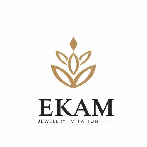 AI Design for create logo for jewellery imitation company and company name is Ekam Imitation