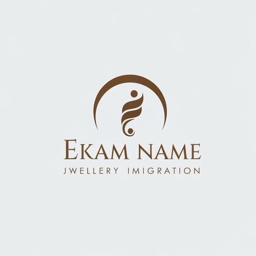 AI Design for ekam name jwellery imigration logo design