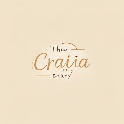 AI Design for A sleek and minimal logo for "The Cravia Bakery". Use soft pastel colors (cream, light beige, soft brown). Modern sans-serif font with a subtle bread or cupcake outline integrated into the text. Flat vector design, very clean and web-friendly.