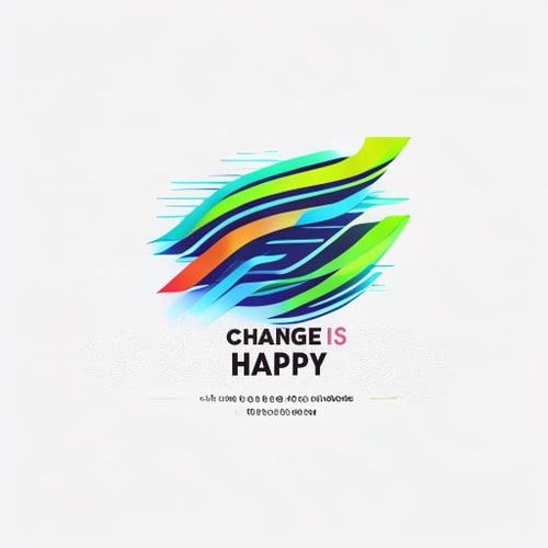 AI Design for Change text to happy